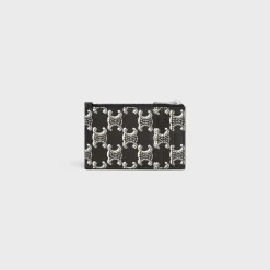 New Zipped Card Holder in Triomphe canvas two-tone and calfskin Triomphe Canvas | Categories·Oin And Card Holders