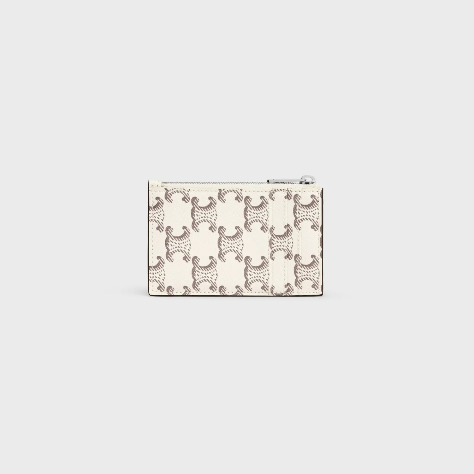 Fashion Zipped Card Holder in Triomphe Canvas AND Lambskin Triomphe Canvas | Categories·Oin And Card Holders