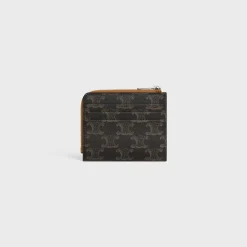 Outlet zipped card holder with purse in Triomphe Canvas and Calfskin Triomphe Canvas | Categories·Oin And Card Holders
