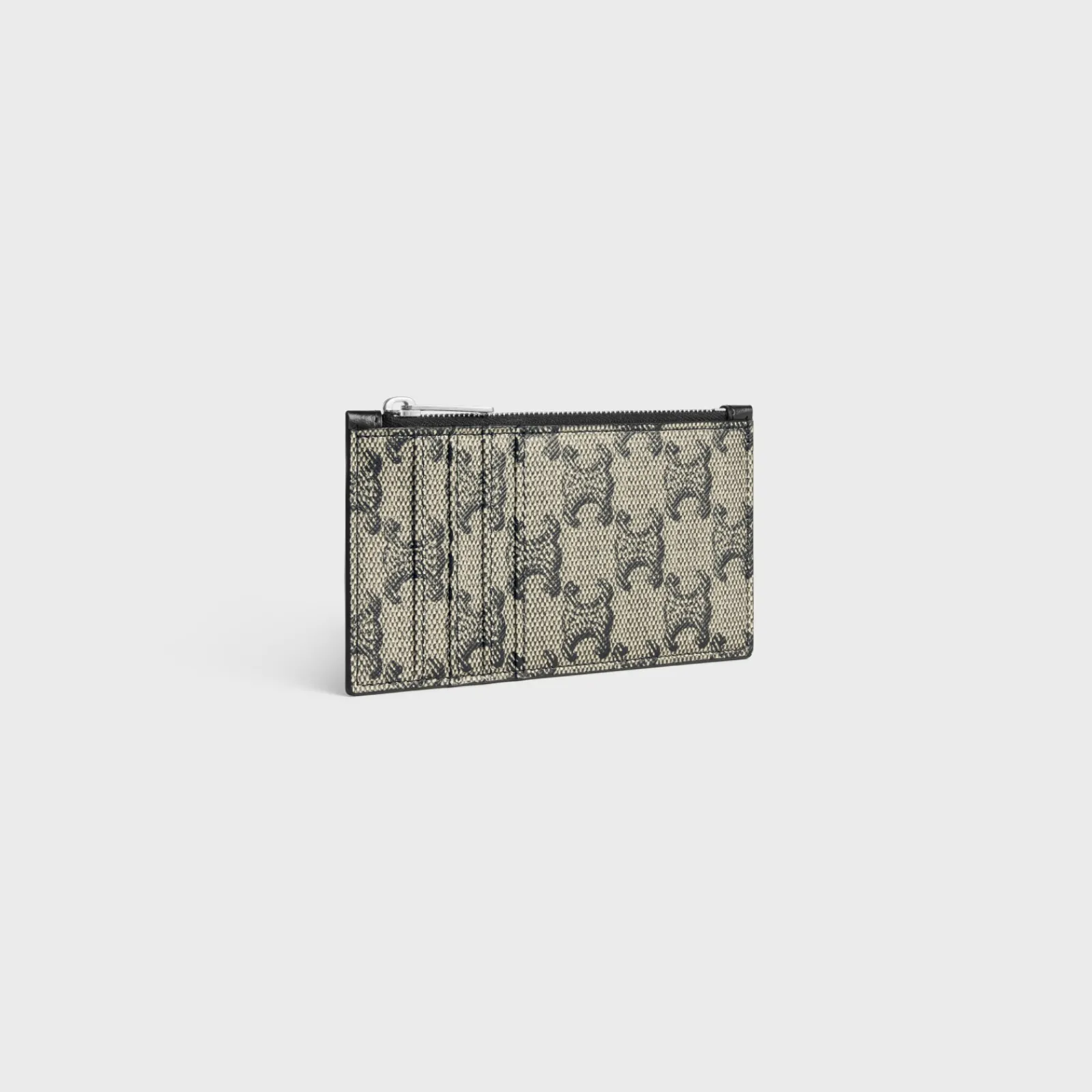 Discount Zipped Compact Card Holder TRIOMPHE CANVAS & CALFSKIN Triomphe Canvas | Categories·Oin And Card Holders