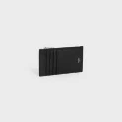 New Zipped compact card holder in Grained calfskin Essentials | Categories·Oin And Card Holders