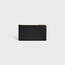 Sale ZIPPED COMPACT CARD HOLDER ESSENTIALS in Grained Calfskin Women More Lines·Essentials | Categories·Coin And Card Holders