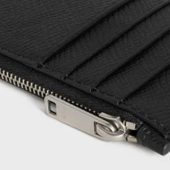 New Zipped compact card holder in Grained calfskin Essentials | Categories·Oin And Card Holders