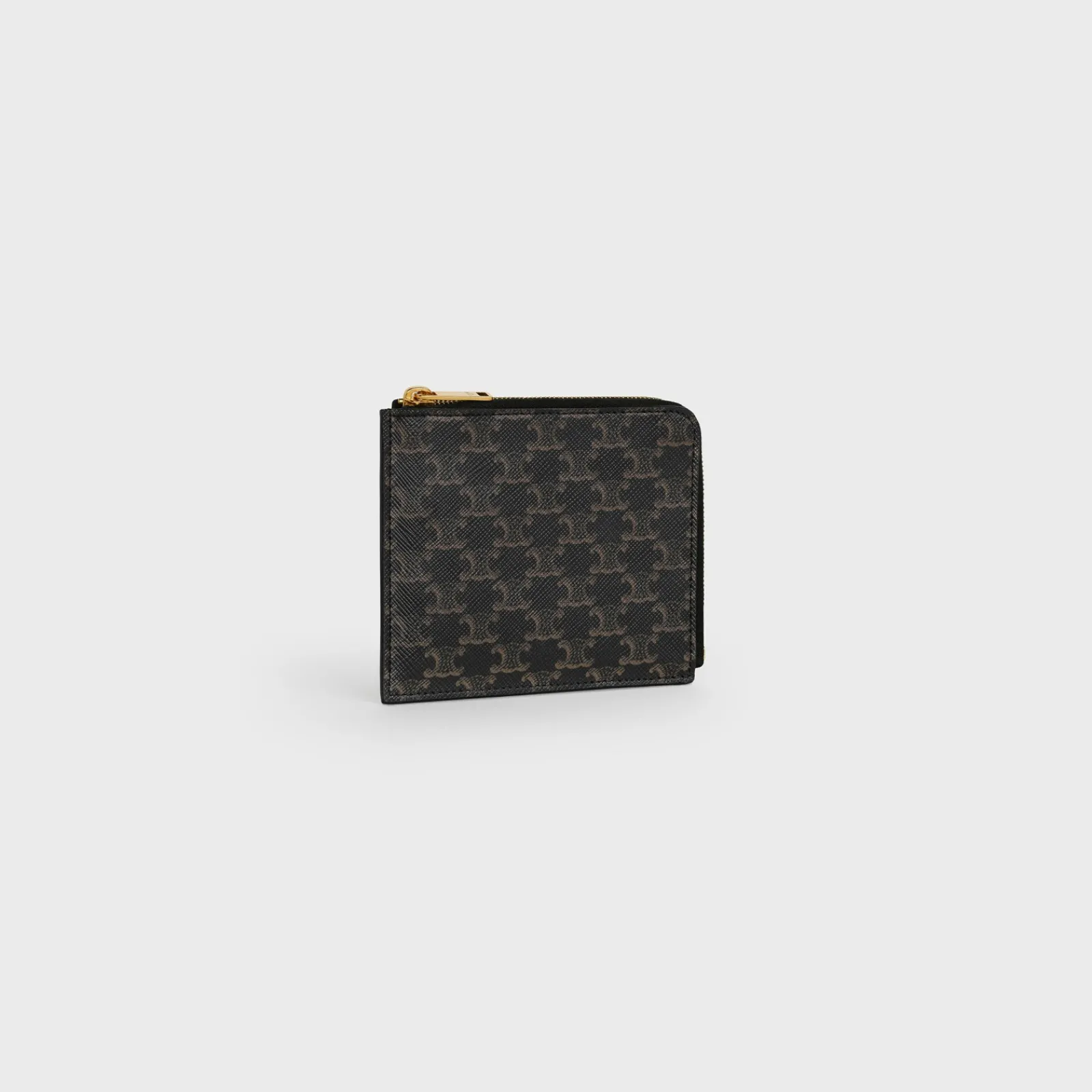 Sale Zipped Purse with removable card holder in Triomphe Canvas and Lambskin Triomphe Canvas | Essentials