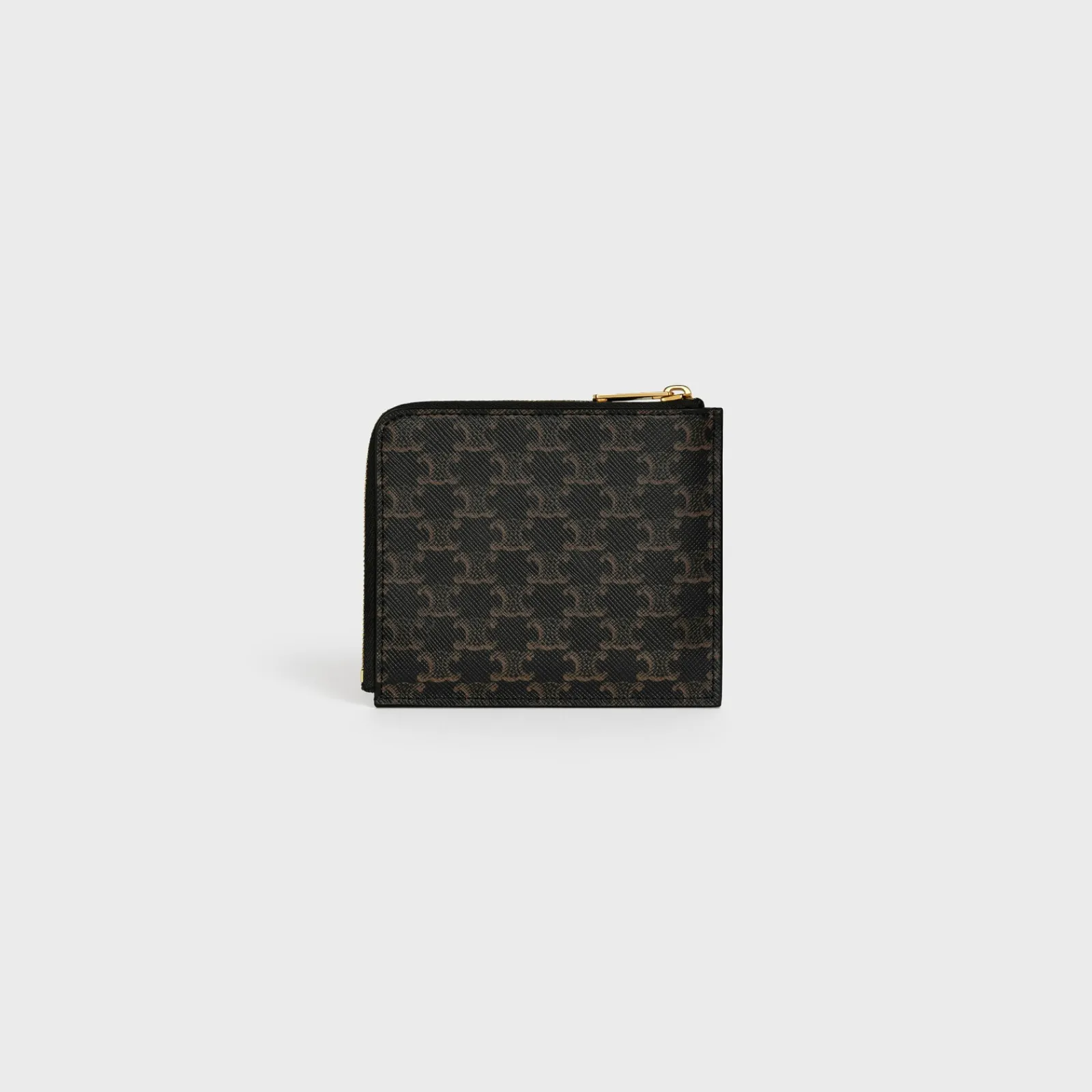 Sale Zipped Purse with removable card holder in Triomphe Canvas and Lambskin Triomphe Canvas | Essentials